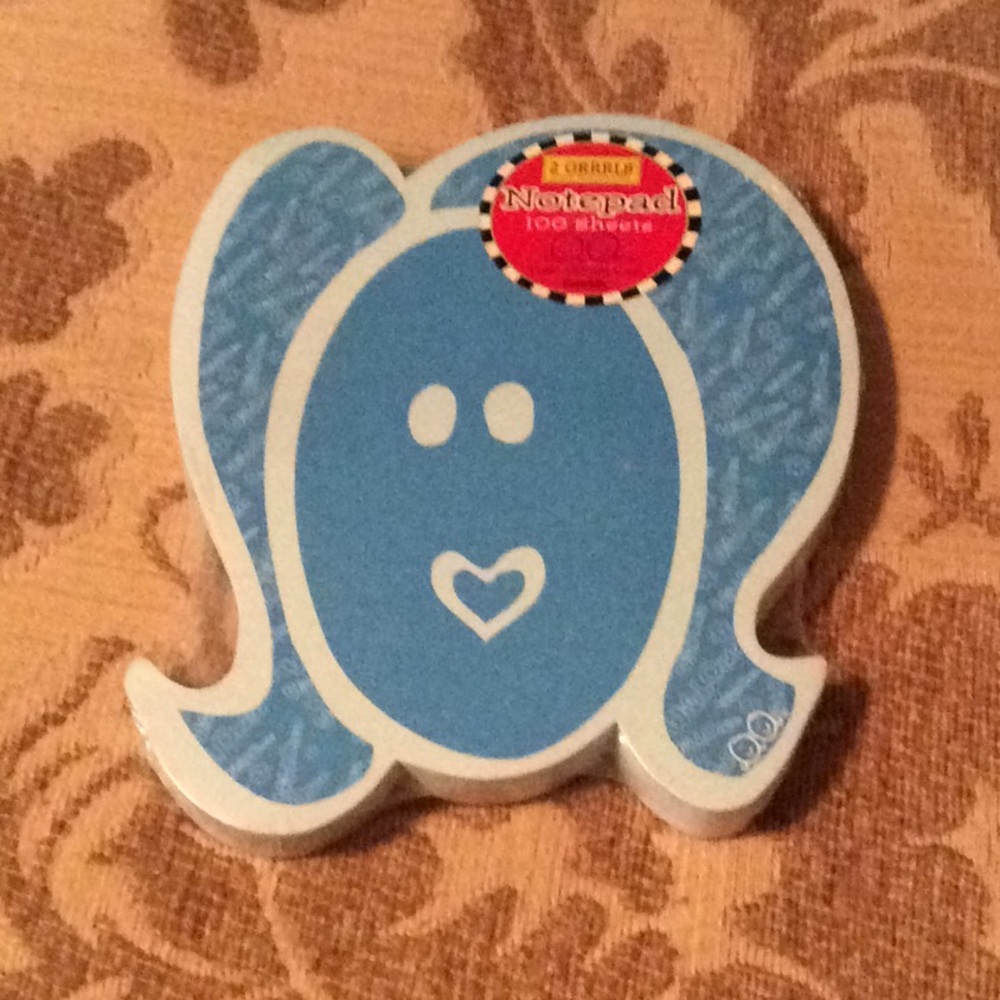 NWT 2 Grrrls 100 sheet blue face notepad